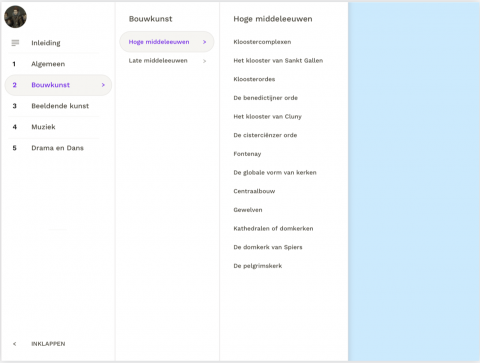 Nieuwe menu online-uitgaven
