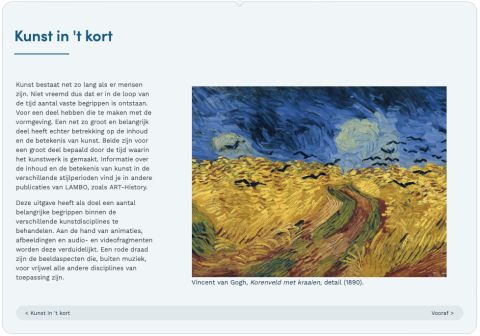 Kunst in 't kort